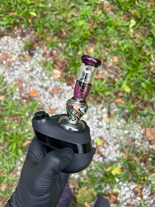 Puffco Peak Dry Marble Top - Vibes/ Gold Purple