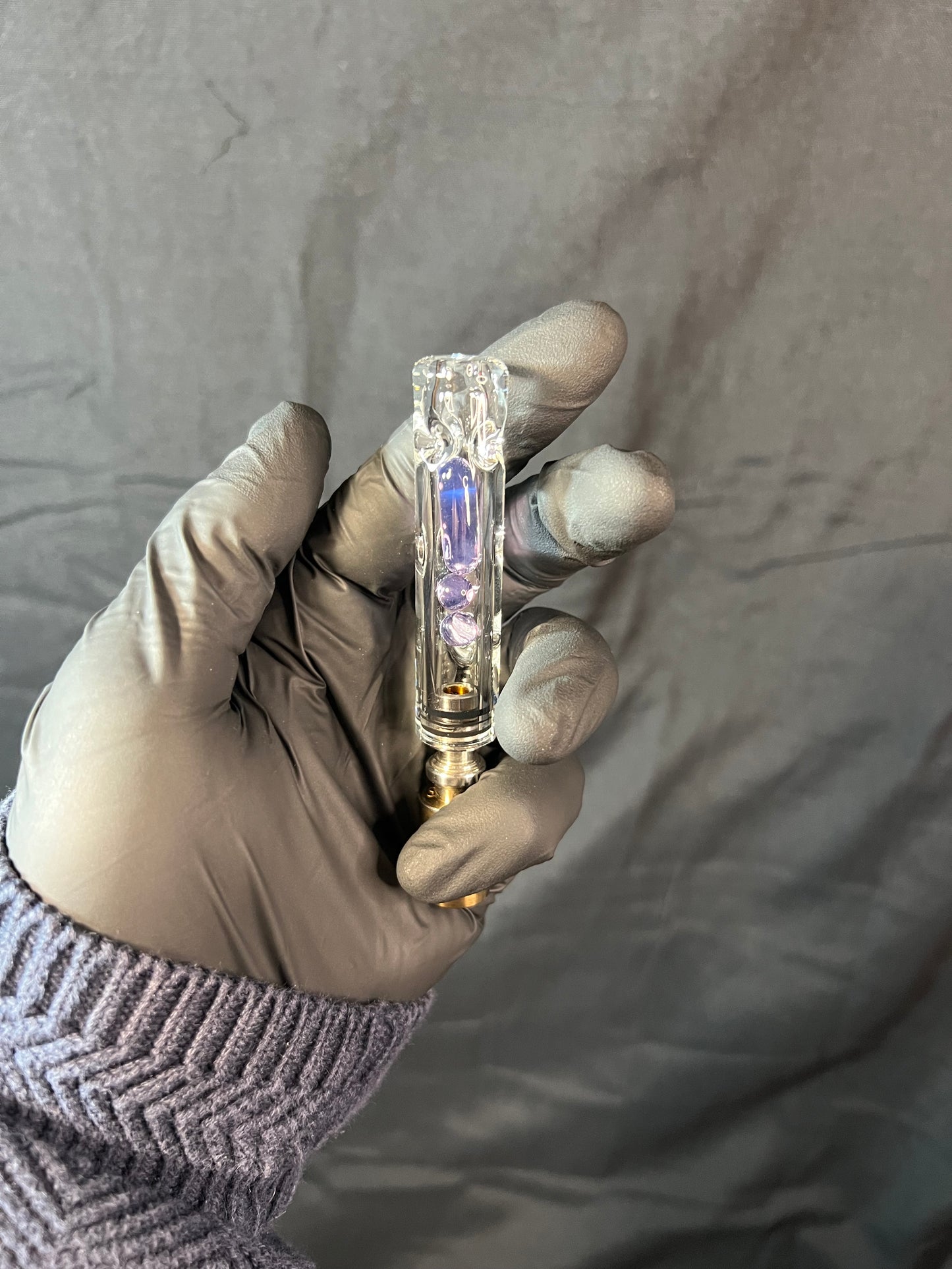9MM/BFG Dani terp pill/ marble stem- dense purple amethyst
