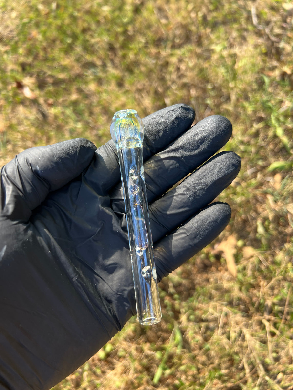 Firewood 11/12 Glass Terp Pill/ marble Implosion stem- Unicorn Opal