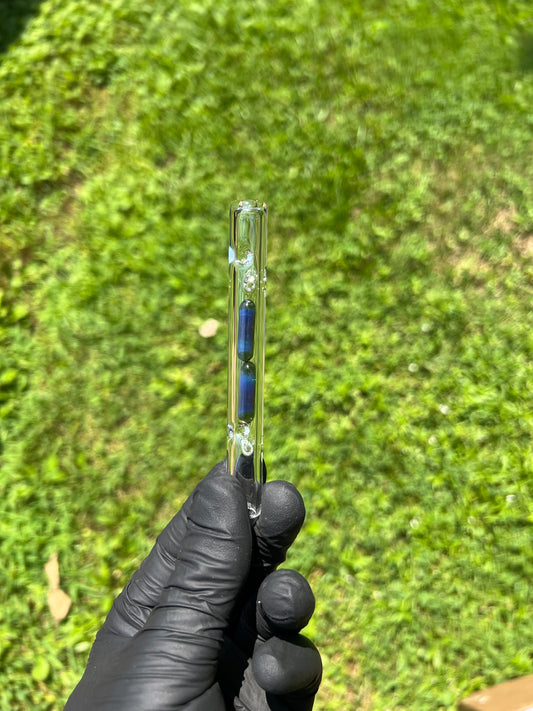 Firewood 11/12 Glass 2 Terp Pill Stem- Blue Honey