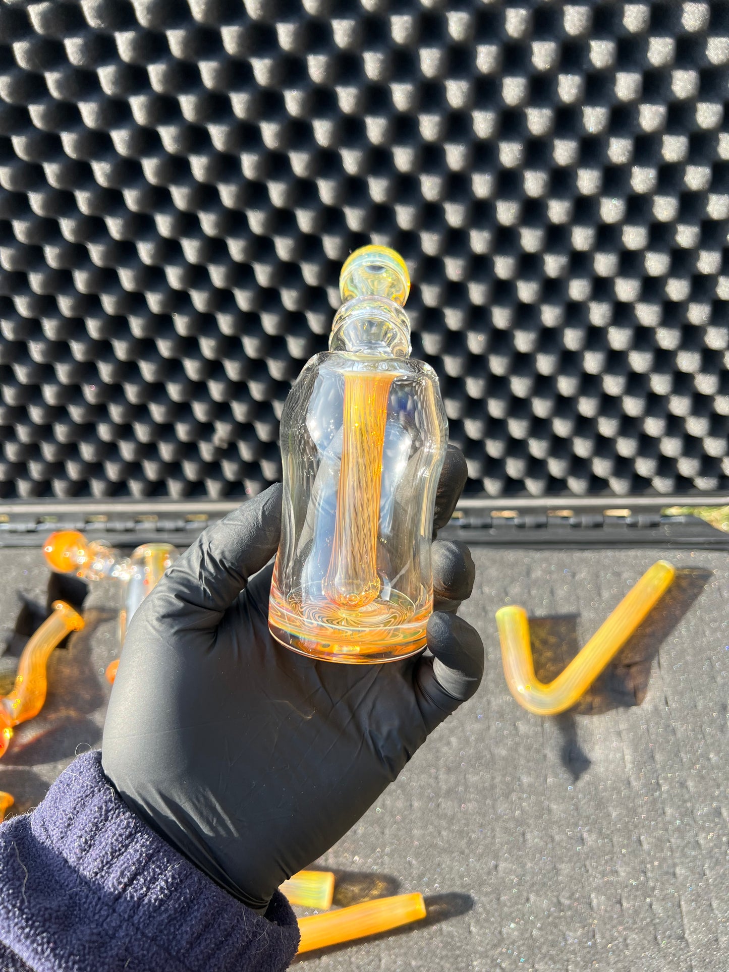 10mm Dewar Bubbler - Silver Fume #1