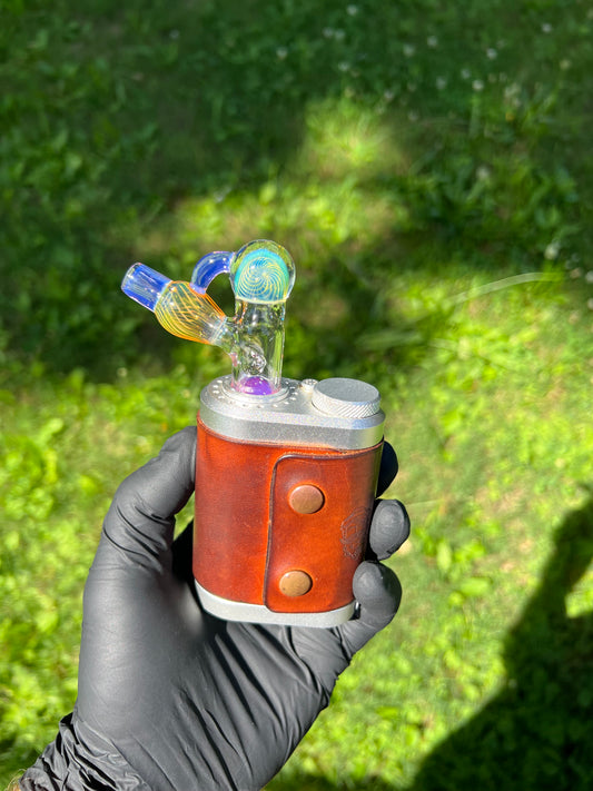 Tinymight Glass 2 Marble Stem implosion- Amethyst Opal #2