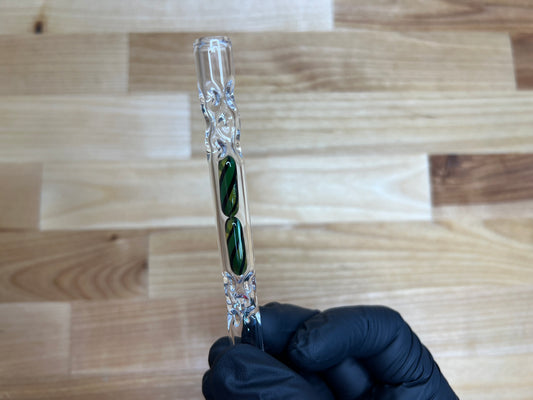 Firewood Glass 2 Terp Pill Stem - Neon Guts Cane