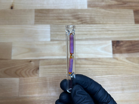 Potv Lobo/ One Glass 2 Terp pill stem - Amber Purple