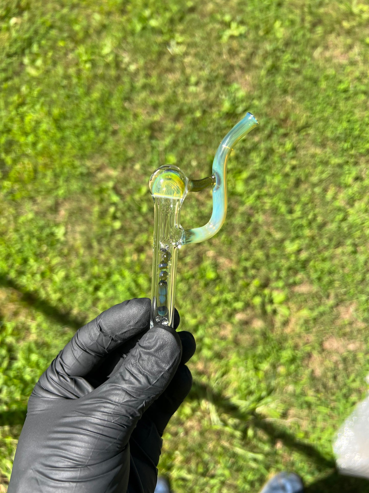 Firewood 11 Glass Terp Pill/ marble Implosion Stem- Nightshade