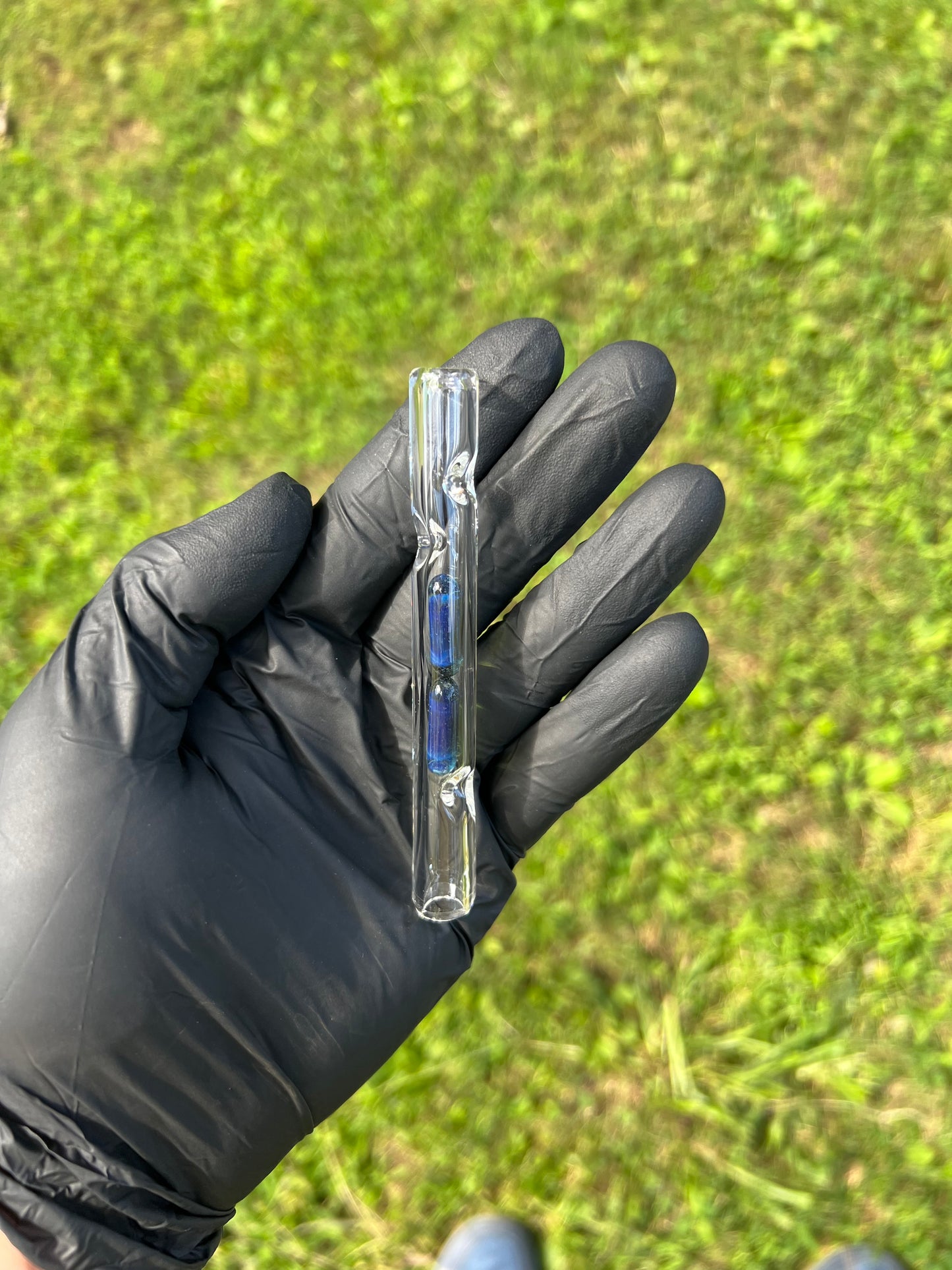 Firewood 11/ Glass 2 Terp Pill Stem- Blue Honey