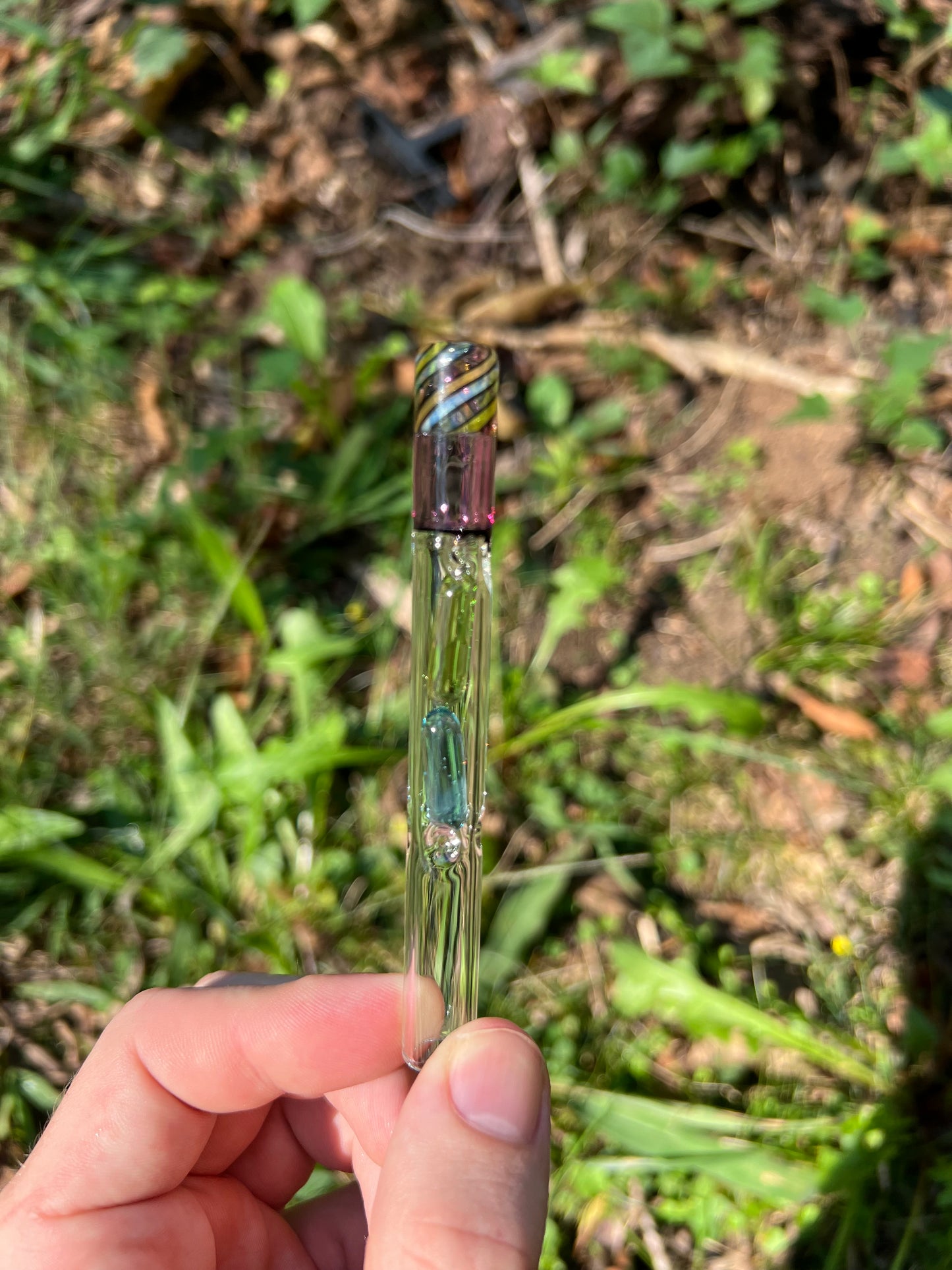 Bakx Glass Terp Pill Stem w/ Color MP- Vibes/ Gold Purple/ marina/ absinthe