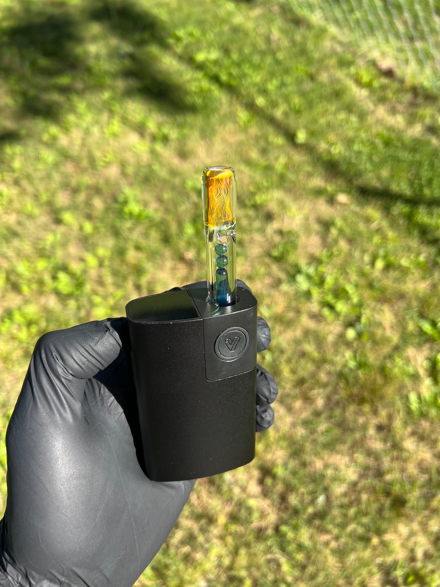 Potv Lobo/ One Glass terp pill/ marble stem w/ Fume Mp - Blue Waves Opal