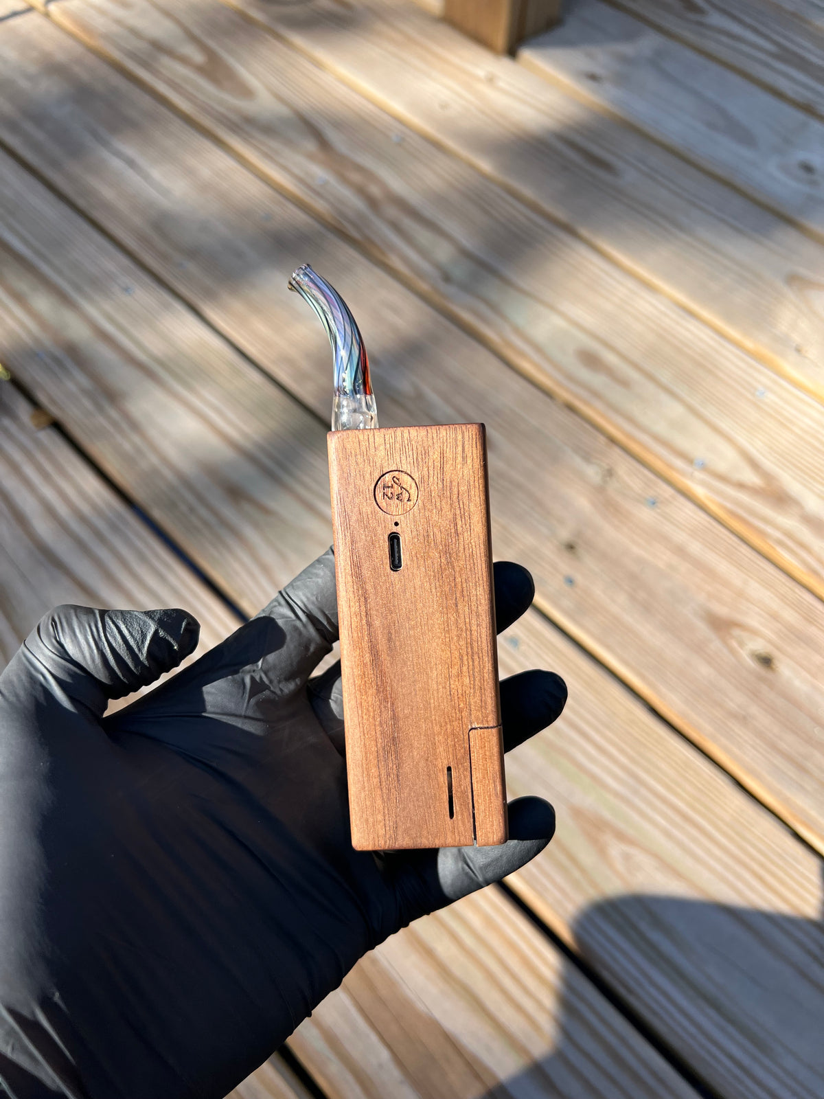 Firewood 11/12 Glass Terp Pill/ marble curved stem- Vibes